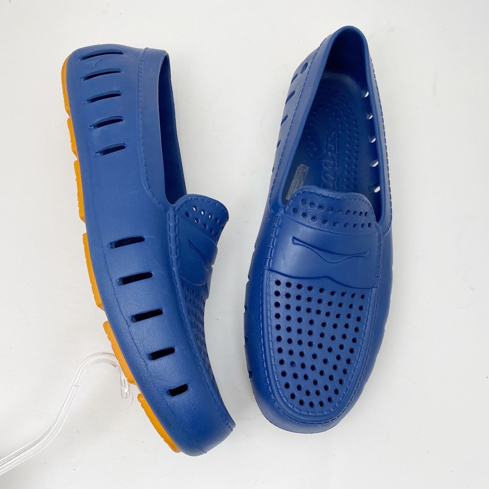 Floafers Country Club Driver Waterproof EVA Foam Penny Loafers Mens 12 Blue